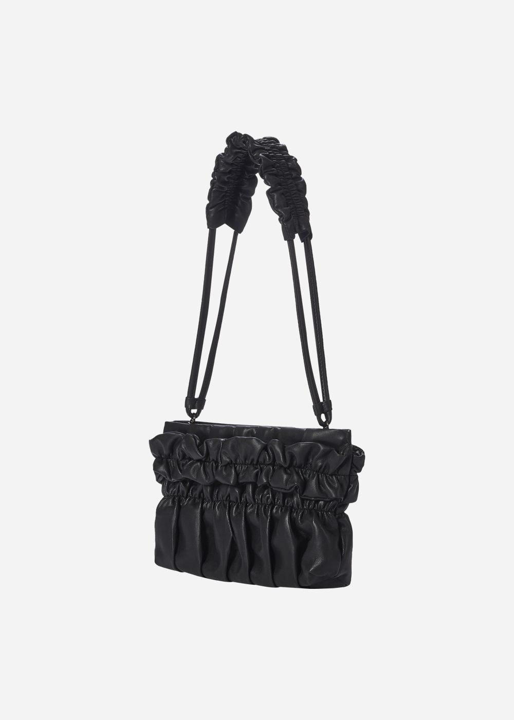 Tate Ruched Bag Black Mini + Tate Strap
