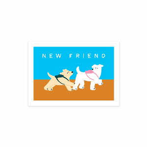 NEW FRIEND postcard