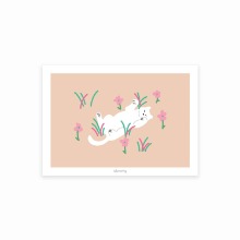 CATS ON FLOWER FIELDS poster