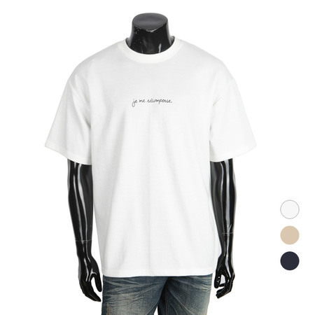 [쿠비코]프렌치 박시핏 라운드넥 반팔 티셔츠 MZ598