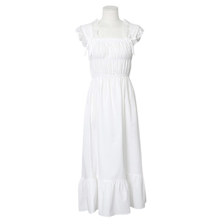 [쿠비카]오가닉 코튼 민소매 원피스 여성잠옷 W022