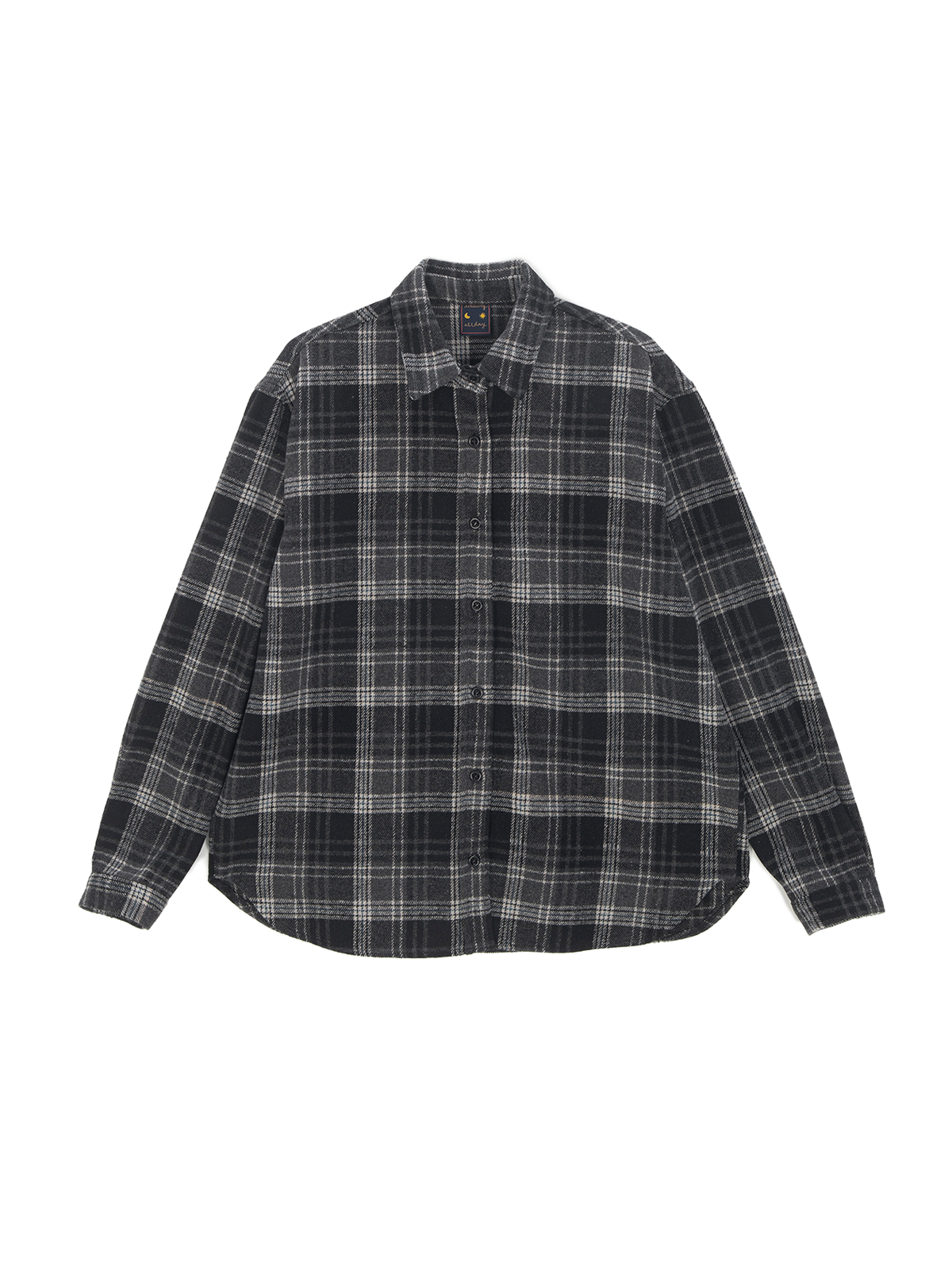 [30%]Warm Check Shirt / BLACK