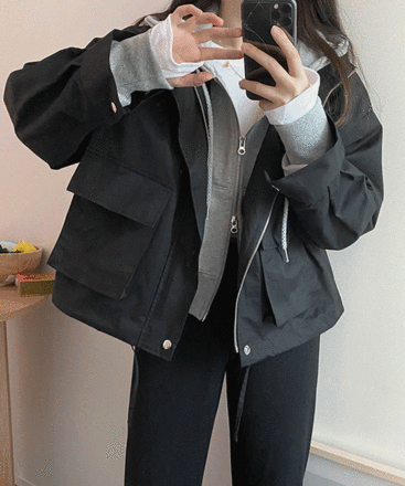 [무료배송]사파리 코튼 보이핏 베이직 야상 자켓