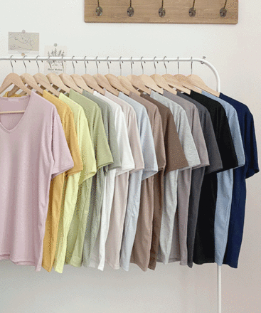 [무료배송]16가지 색감 맛집 유넥 찰랑 반팔 티셔츠 / 16 colors!