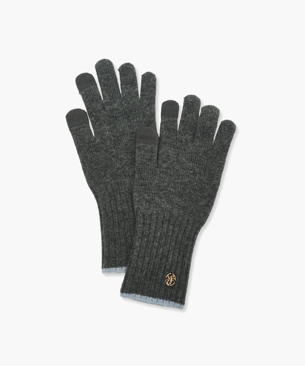 CIRCLE LOGO LONG GLOVE charcoal