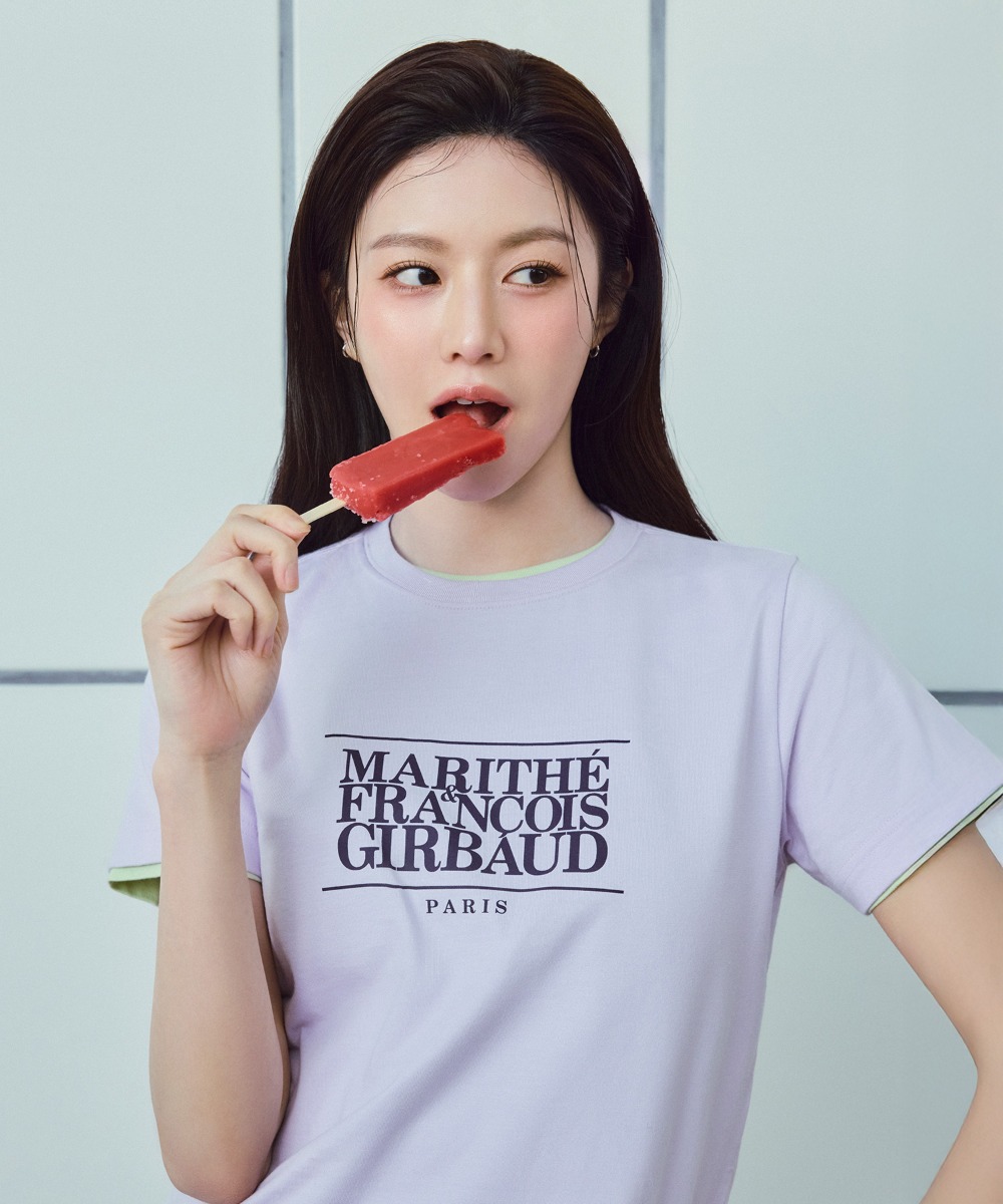 W CLASSIC LOGO TEE light purple