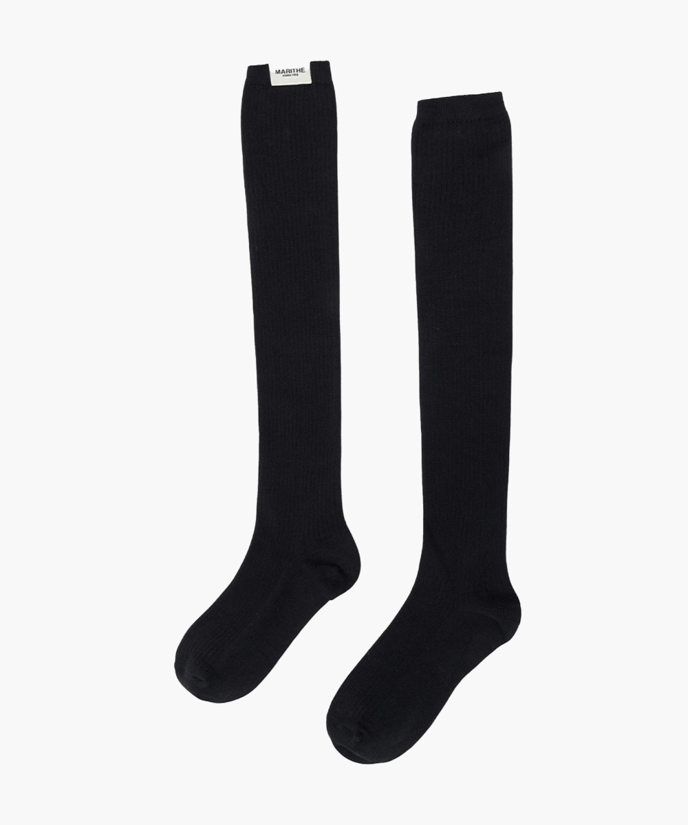W REGULAR LOGO LONG SOCKS black
