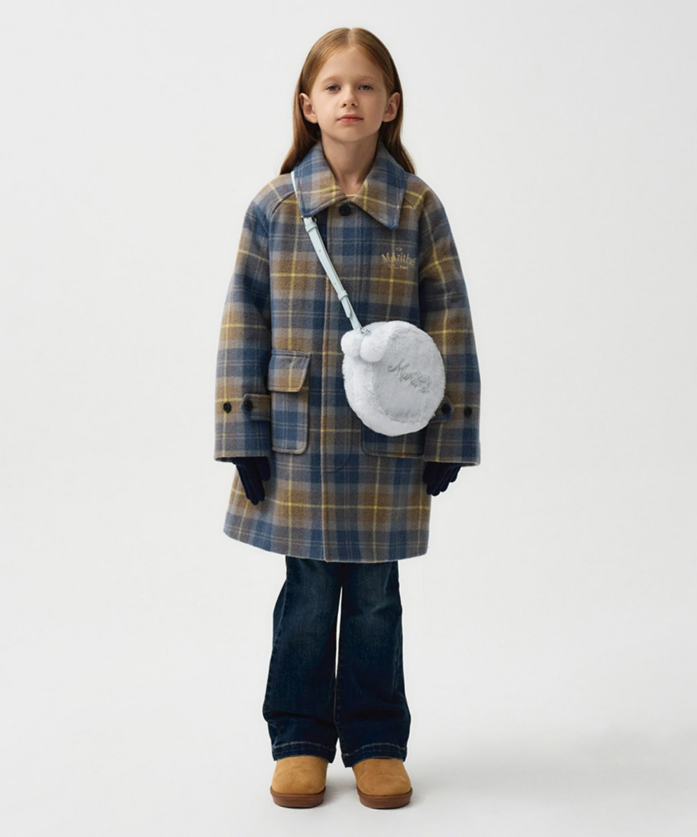 ENFANT WOOL COAT check