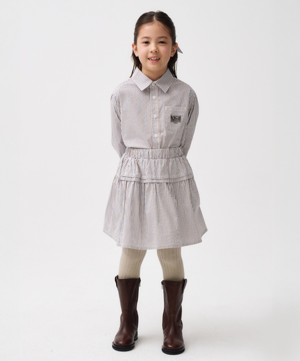 KIDS W COTTON SKIRT beige