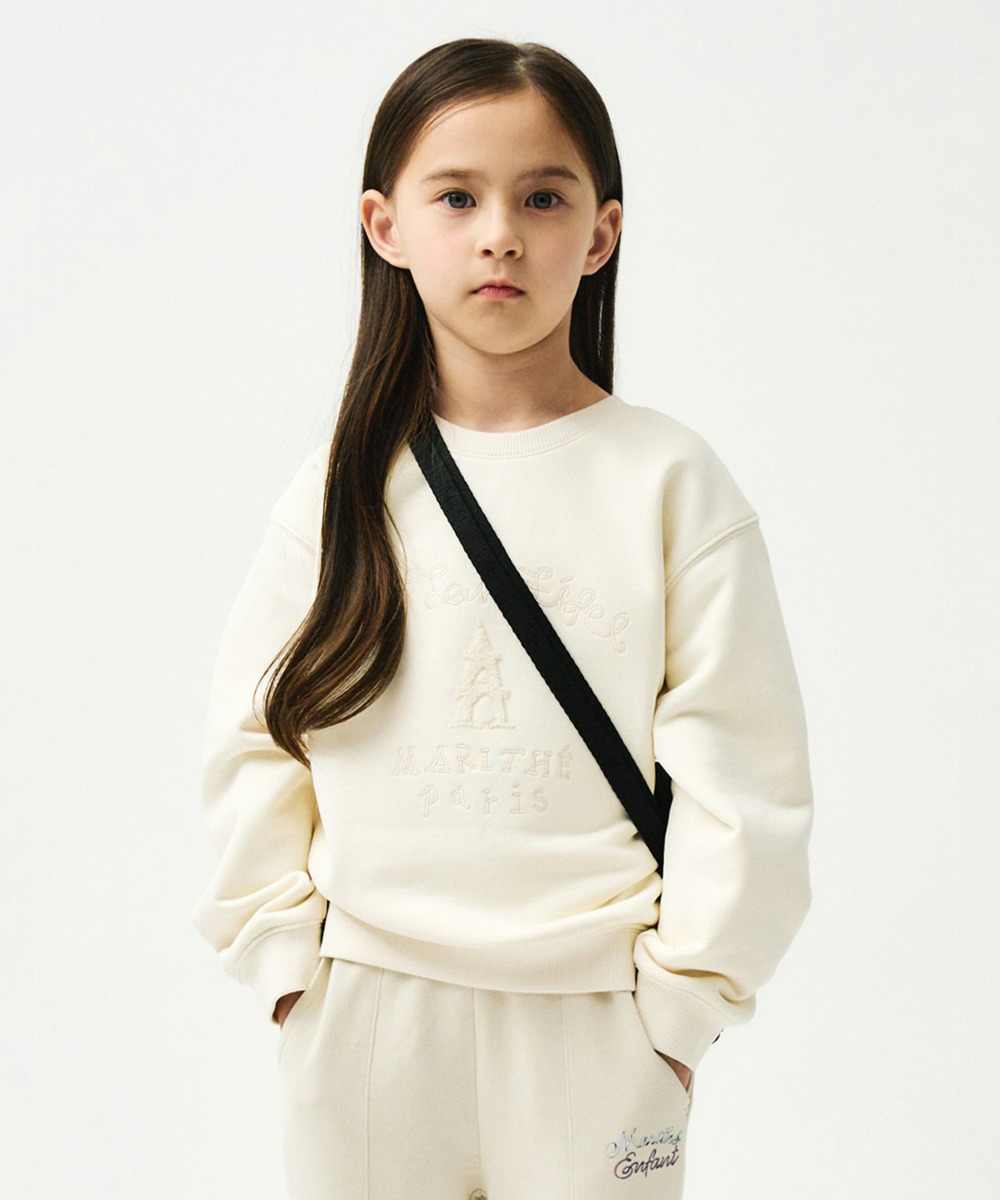 ENFANT EIFFEL EMBROIDERY SWEATSHIRT cream