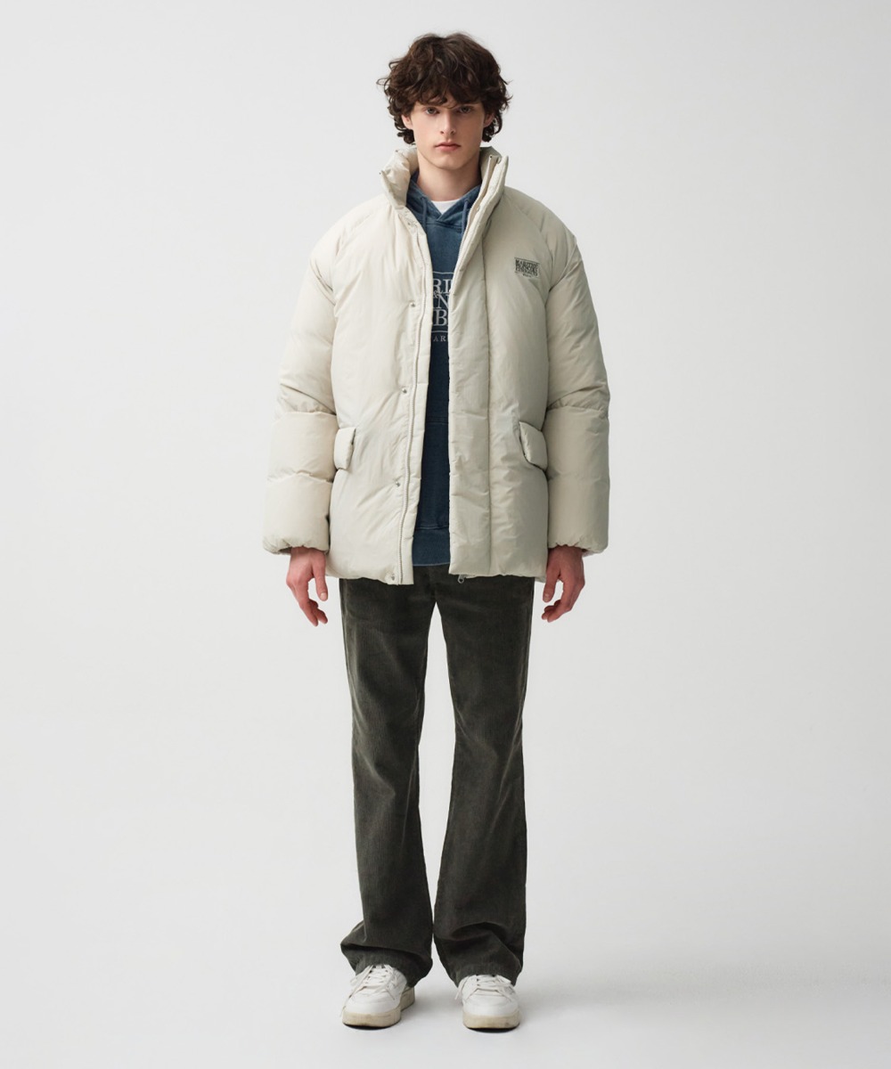 INQUILTING DUCK DOWN PUFFER light gray
