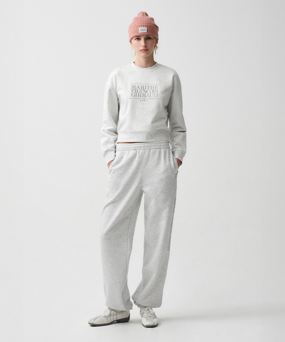 LETTERING LOGO SWEATPANTS light heather gray