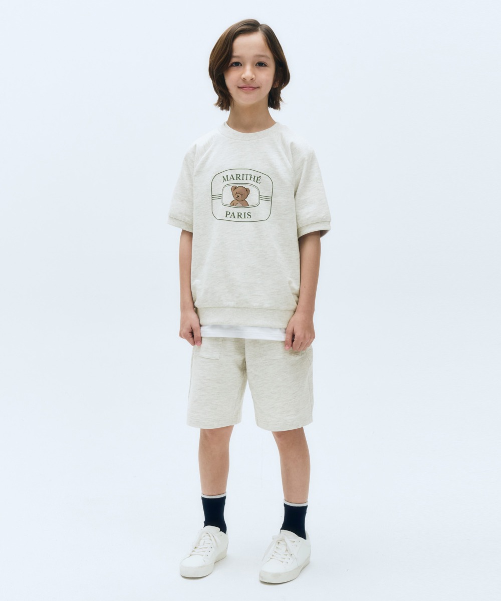 KIDS HALF SWEAT SET-UP oatmeal