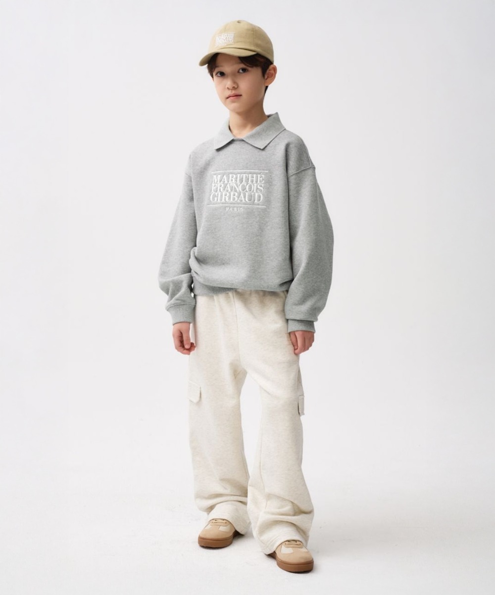 KIDS DOODLE CLASSIC LOGO CARGO SWEAT PANTS oatmeal