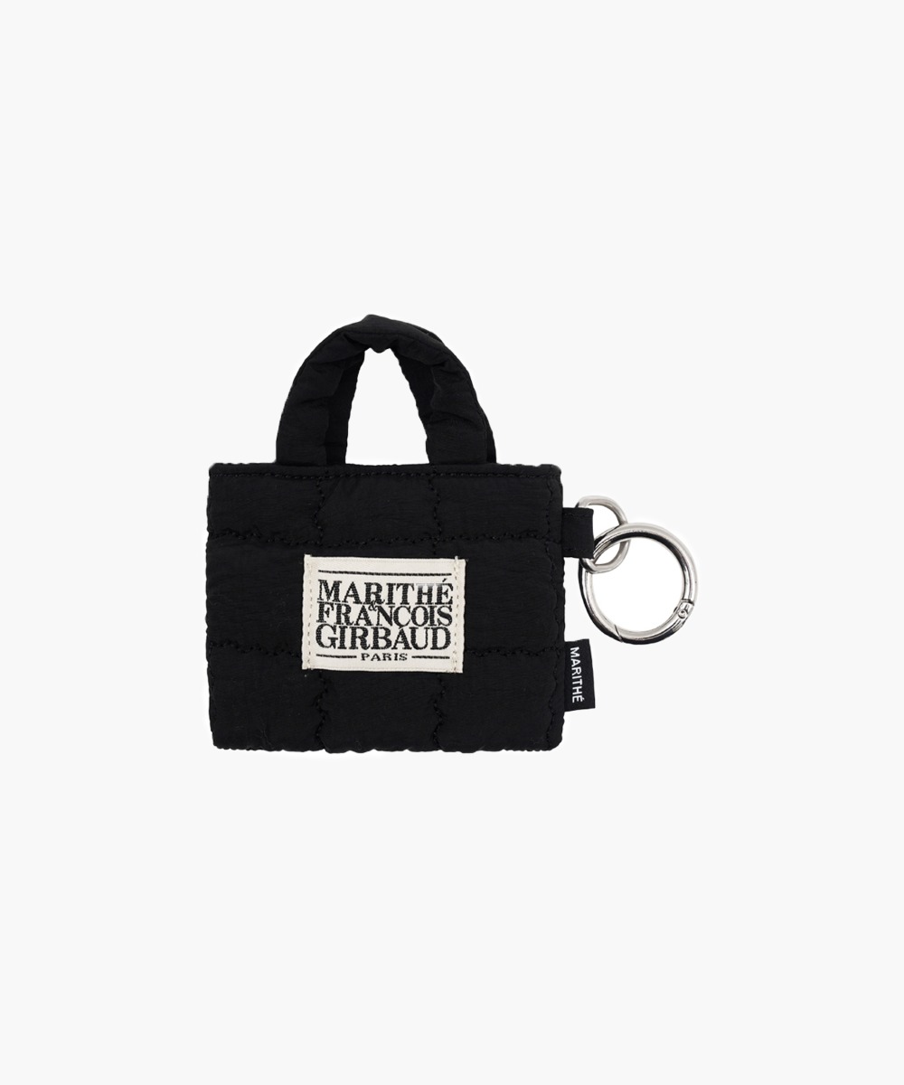 CLASSIC LOGO MINI PADDING BAG KEYRING black