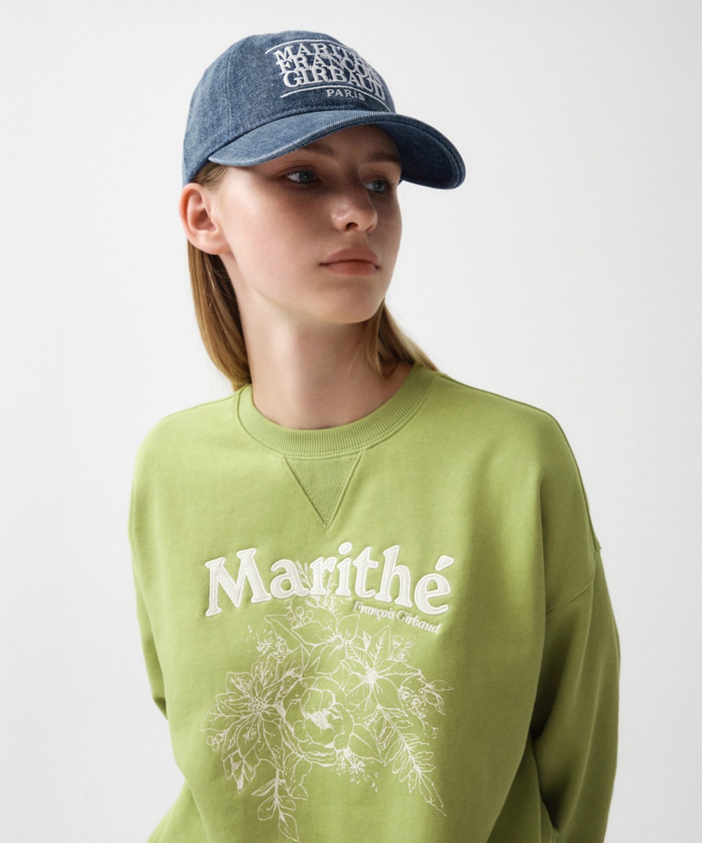 FLOWER GRAPHIC SWEATSHIRT olive
