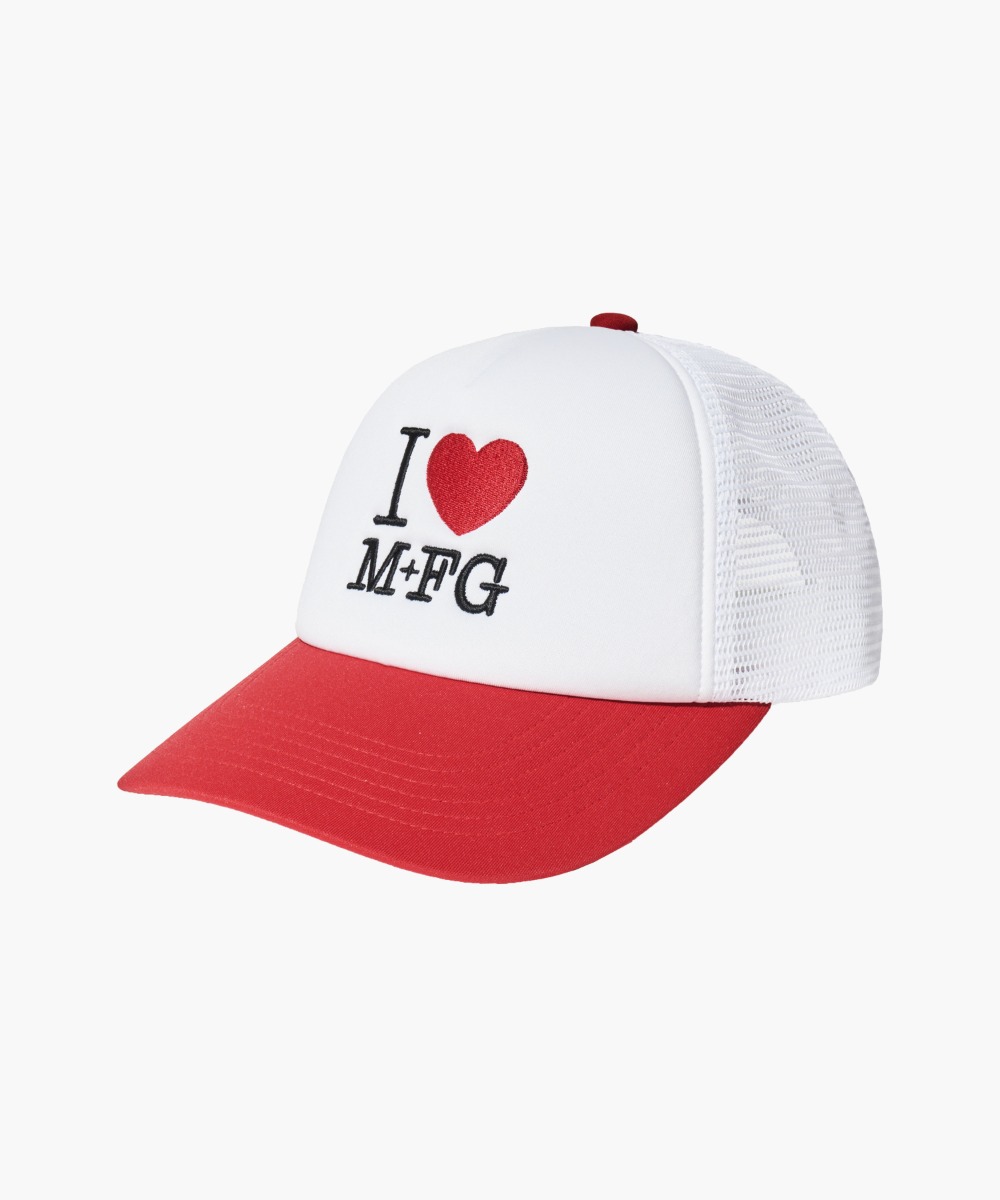 I LOVE MFG MESH CAP red