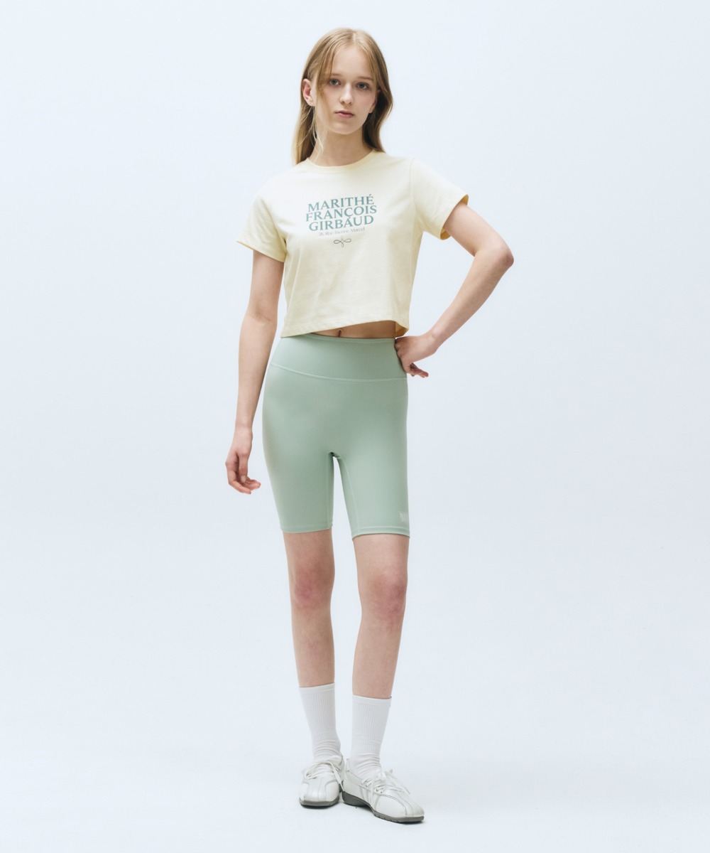 MOUVEMENT W CLASSIC LOGO BIKER SHORTS mint