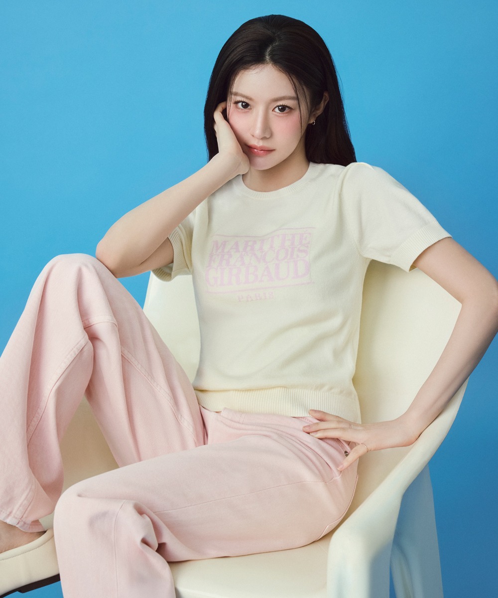 W COLORED DENIM PANTS light pink