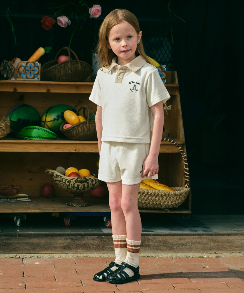 ENFANT TERRY SHORTS ivory