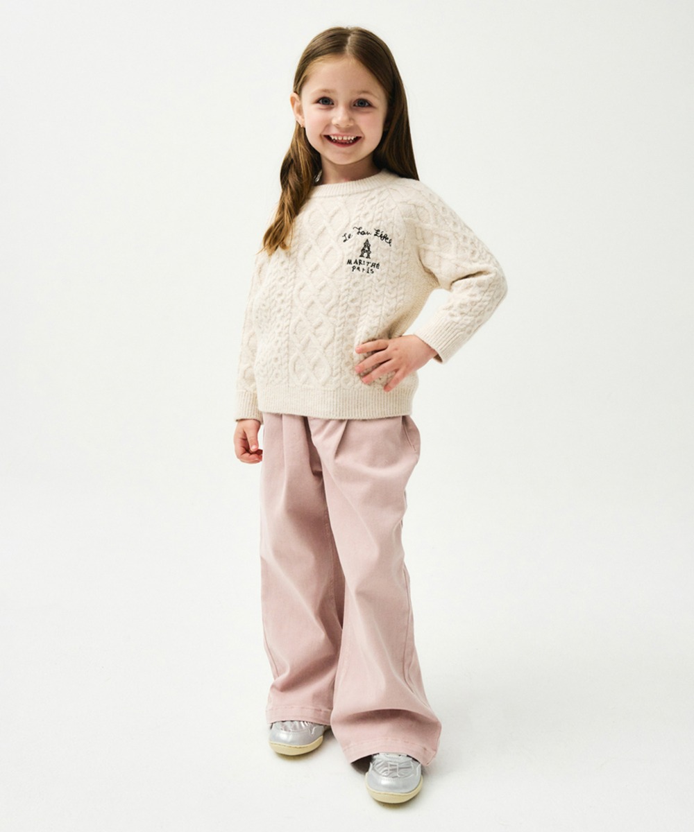 ENFANT CABLE KNIT ivory