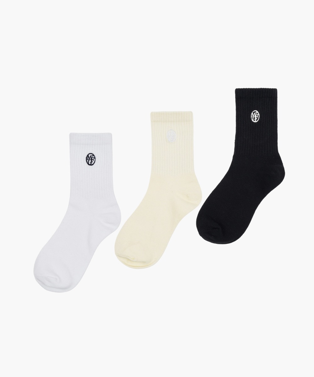 KIDS 3PACK CIRCLE LOGO SOCKS multi