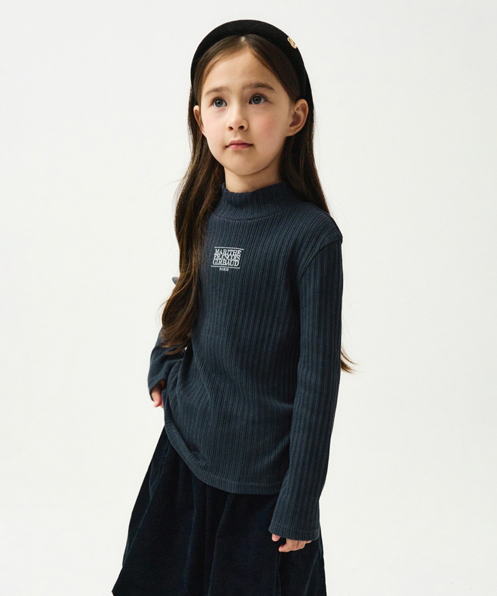 ENFANT HALF NECK LONG SLEEVE navy