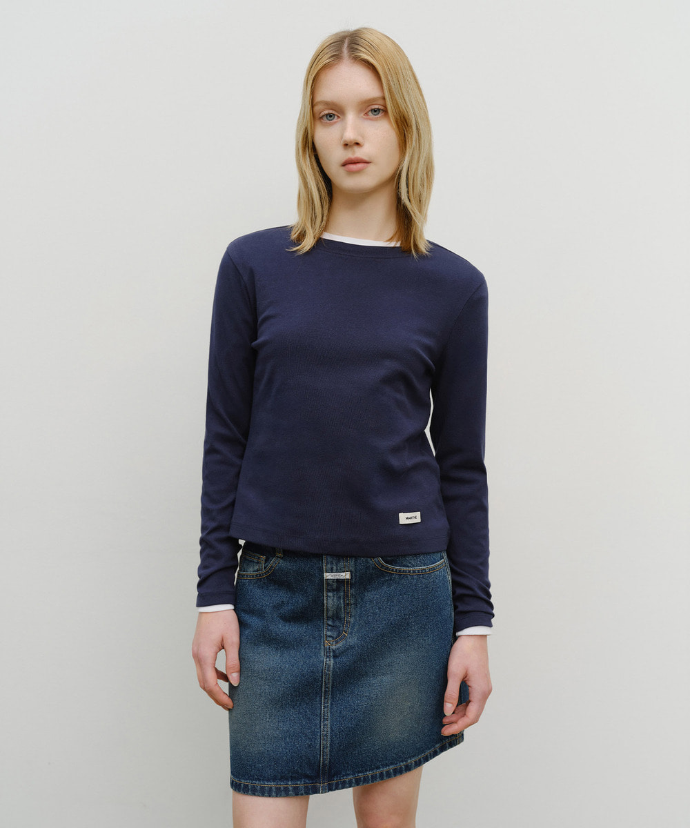 W BASIC LONG SLEEVE navy