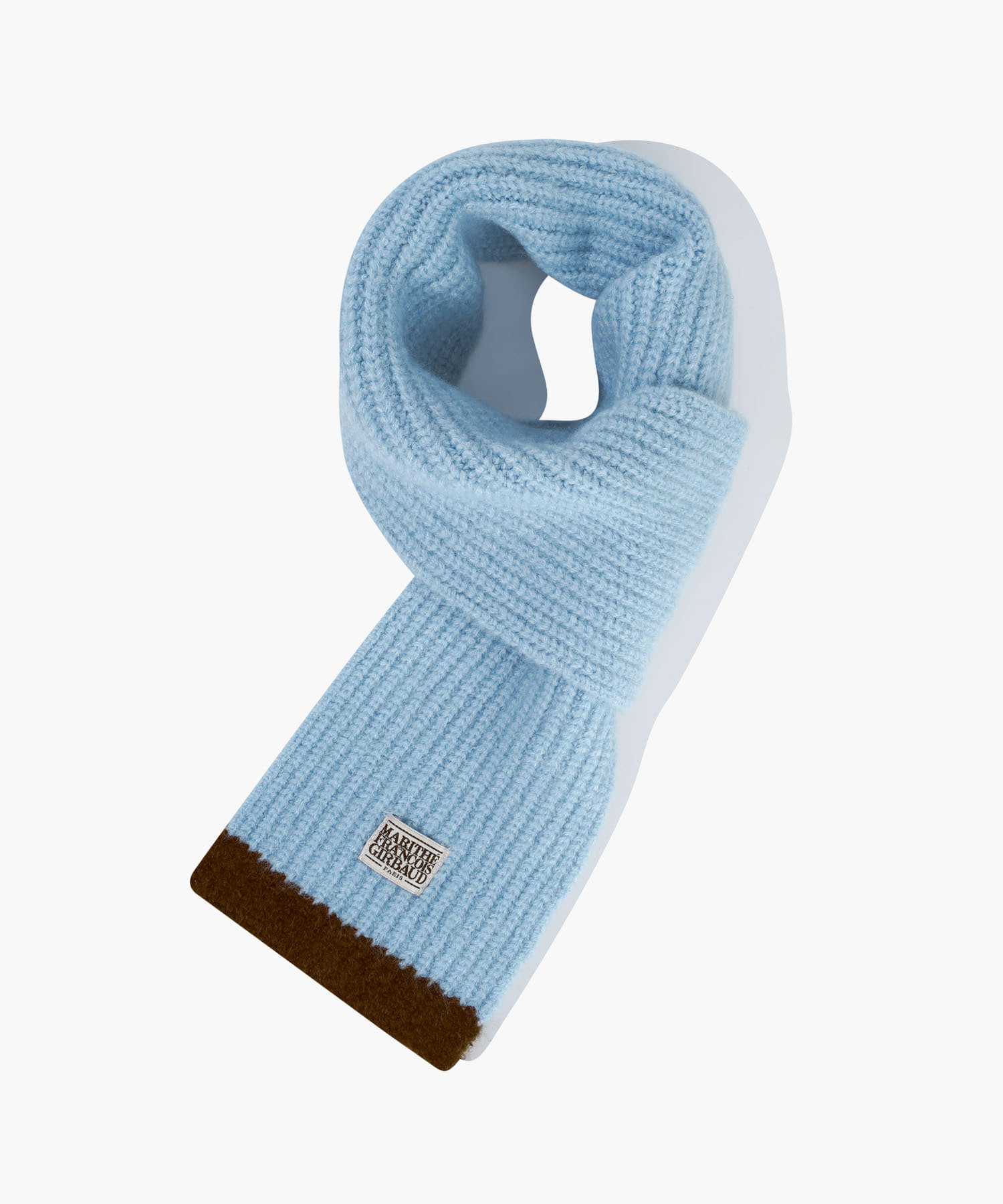 KIDS CLASSIC LOGO KNIT MUFFLER light blue