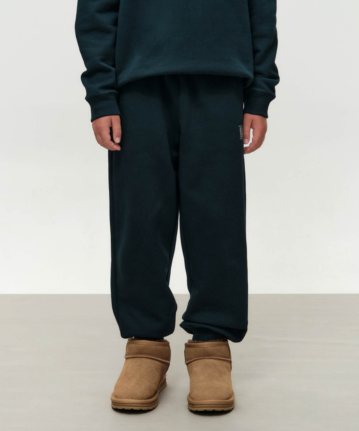 KIDS DOODLE CLASSIC LOGO SWEAT PANTS (BRUSHED) dark green
