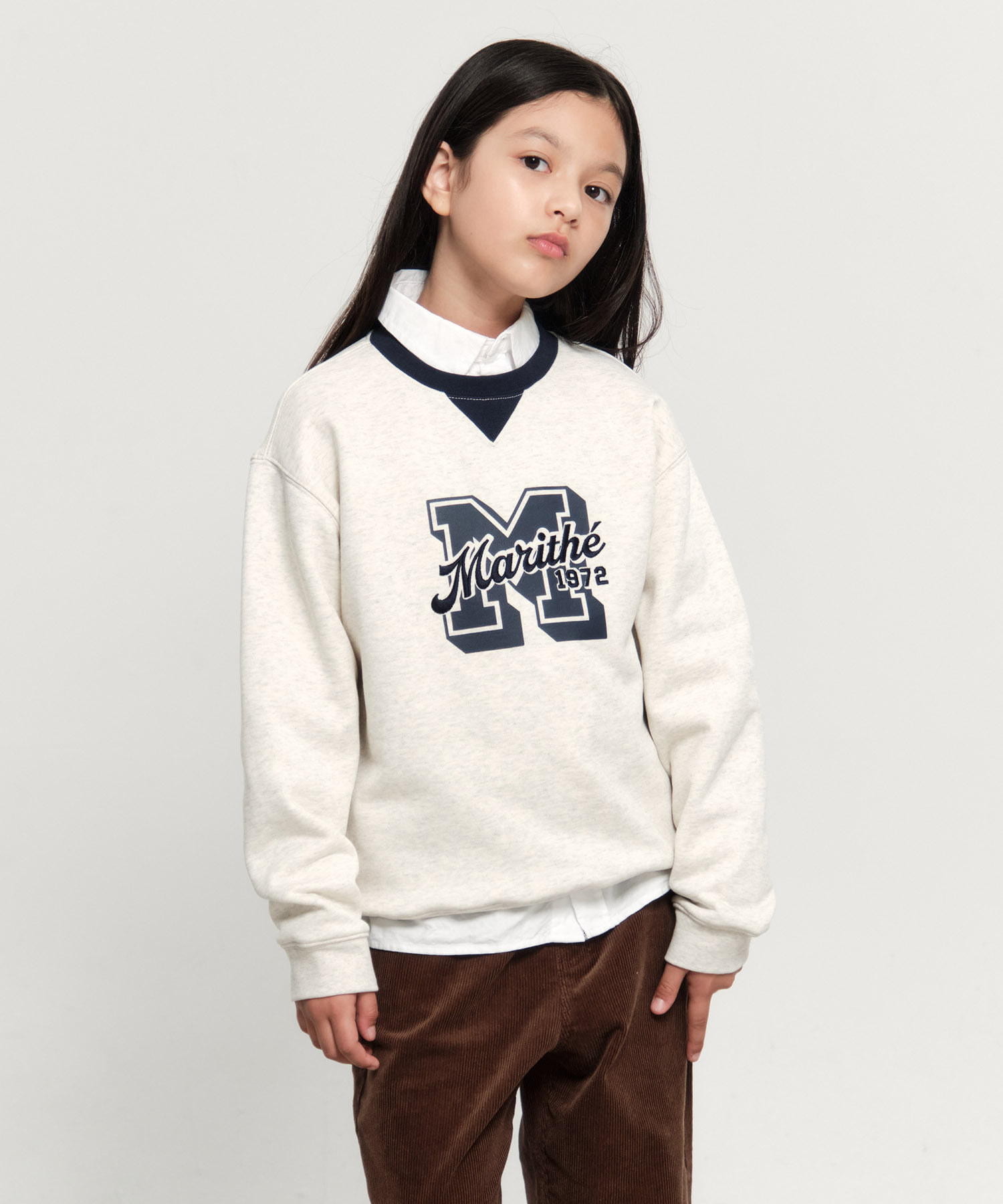 KIDS BOLD LOGO SWEATSHIRT oatmeal