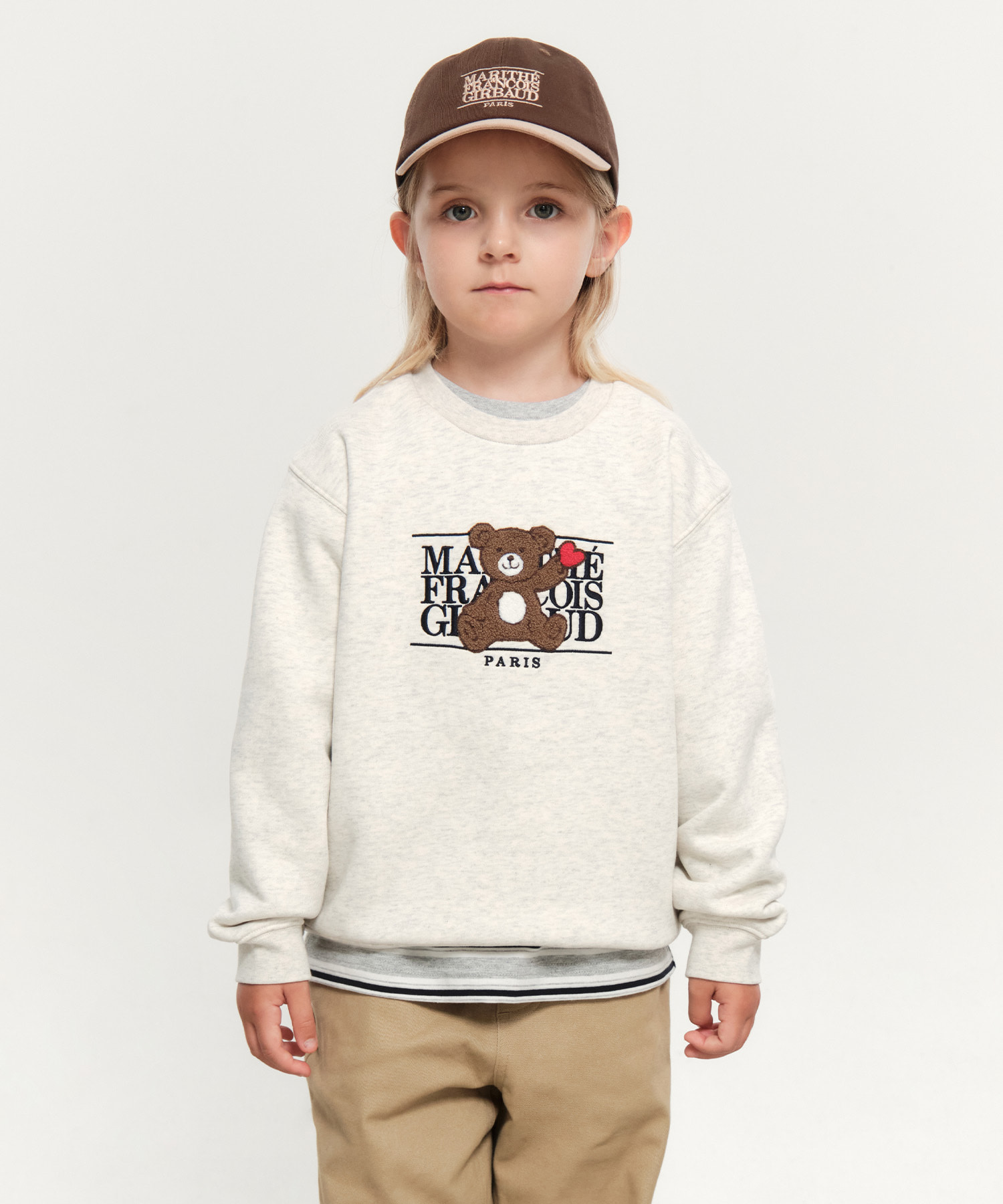 KIDS BEAR CLASSIC LOGO SWEATSHIRT oatmeal