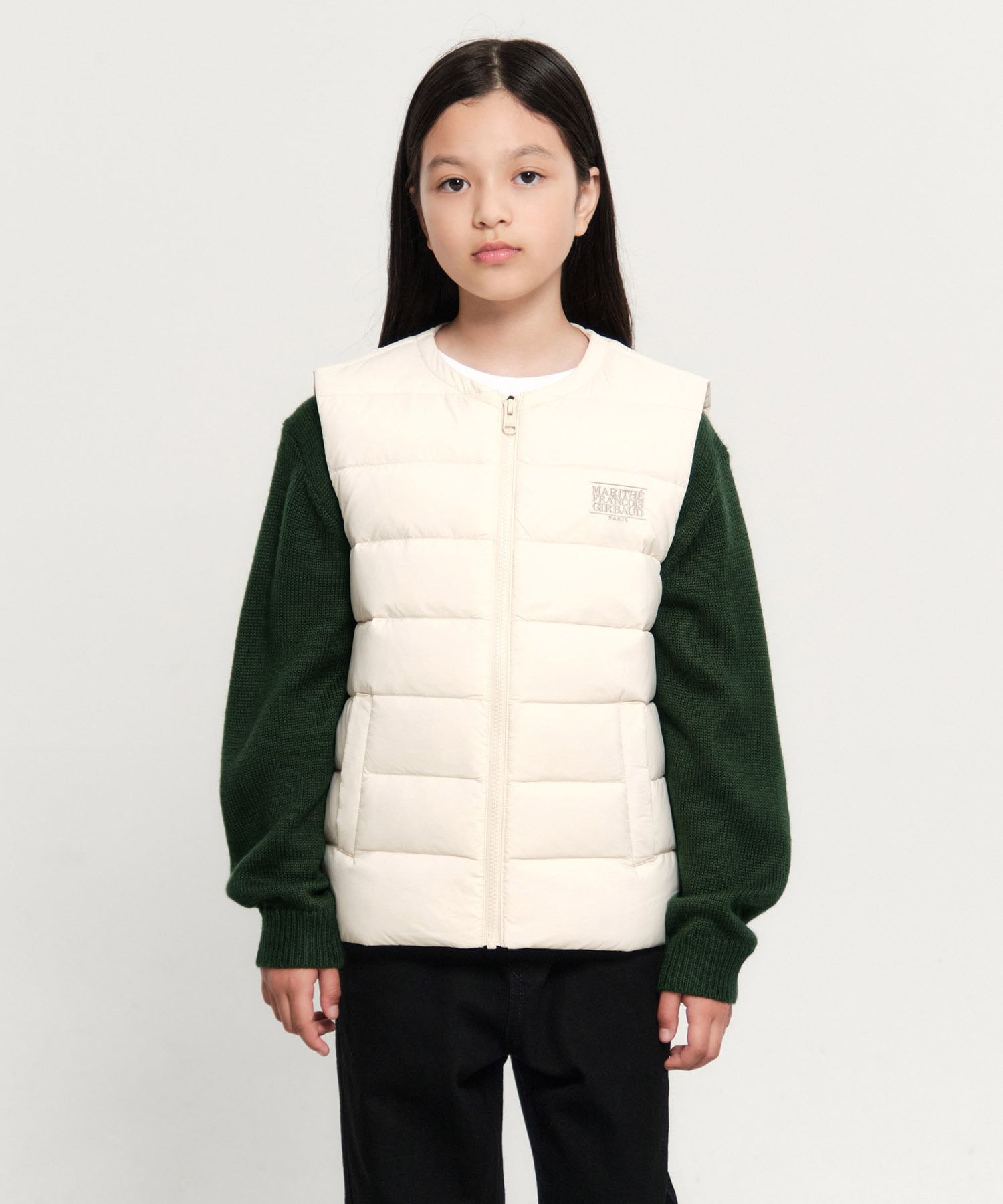 KIDS BASIC LIGHT DOWN VEST cream