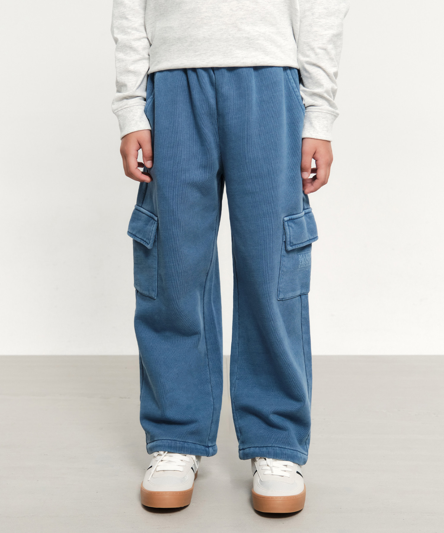KIDS DYEING SWEAT PANTS stone blue