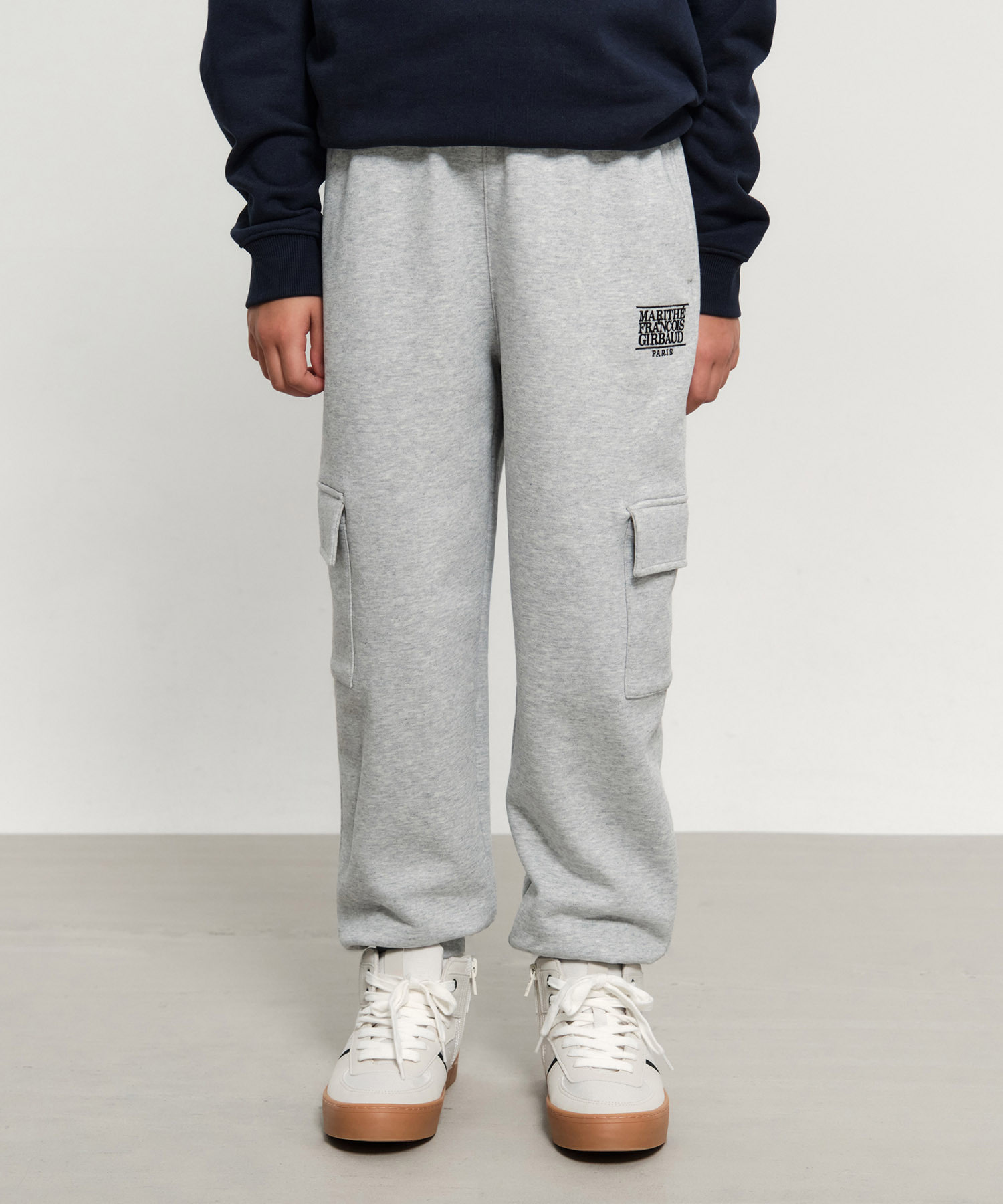KIDS CLASSIC LOGO CARGO SWEAT JOGGER PANTS heather gray