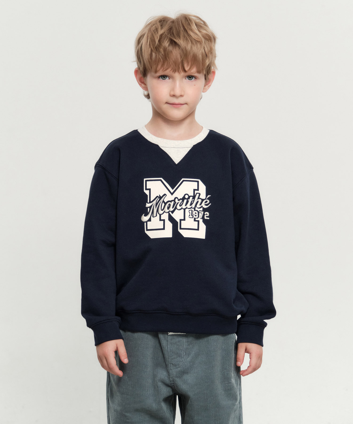 KIDS BOLD LOGO SWEATSHIRT navy