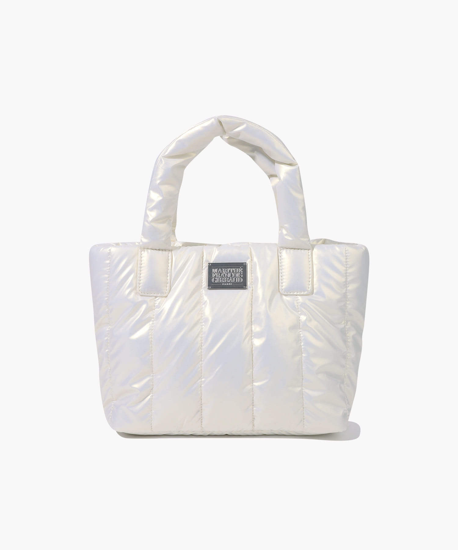 CLASSIC LOGO MATT METALLIC PADDING BAG ivory
