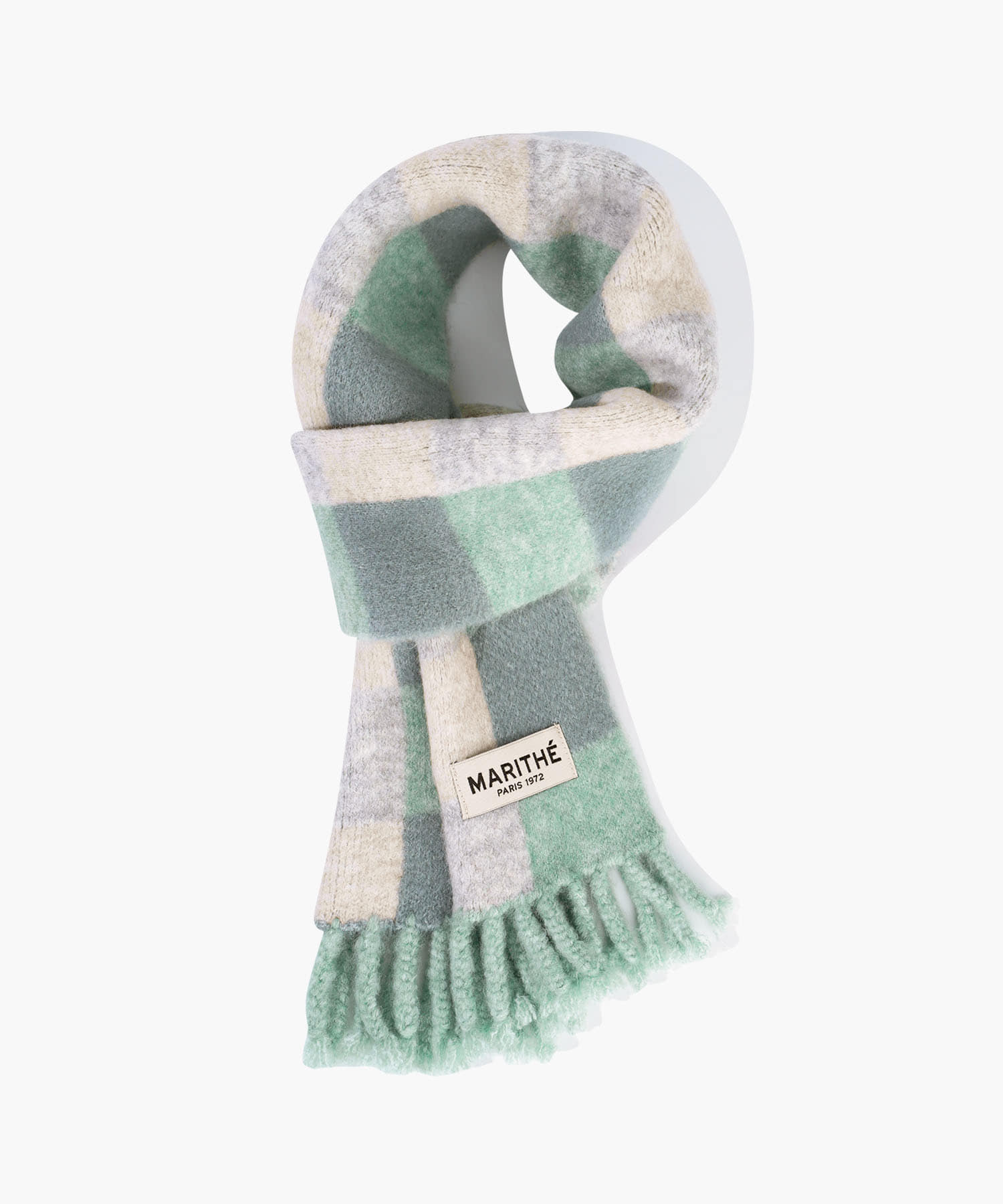 KIDS FUZZY BULKY KNIT MUFFLER mint