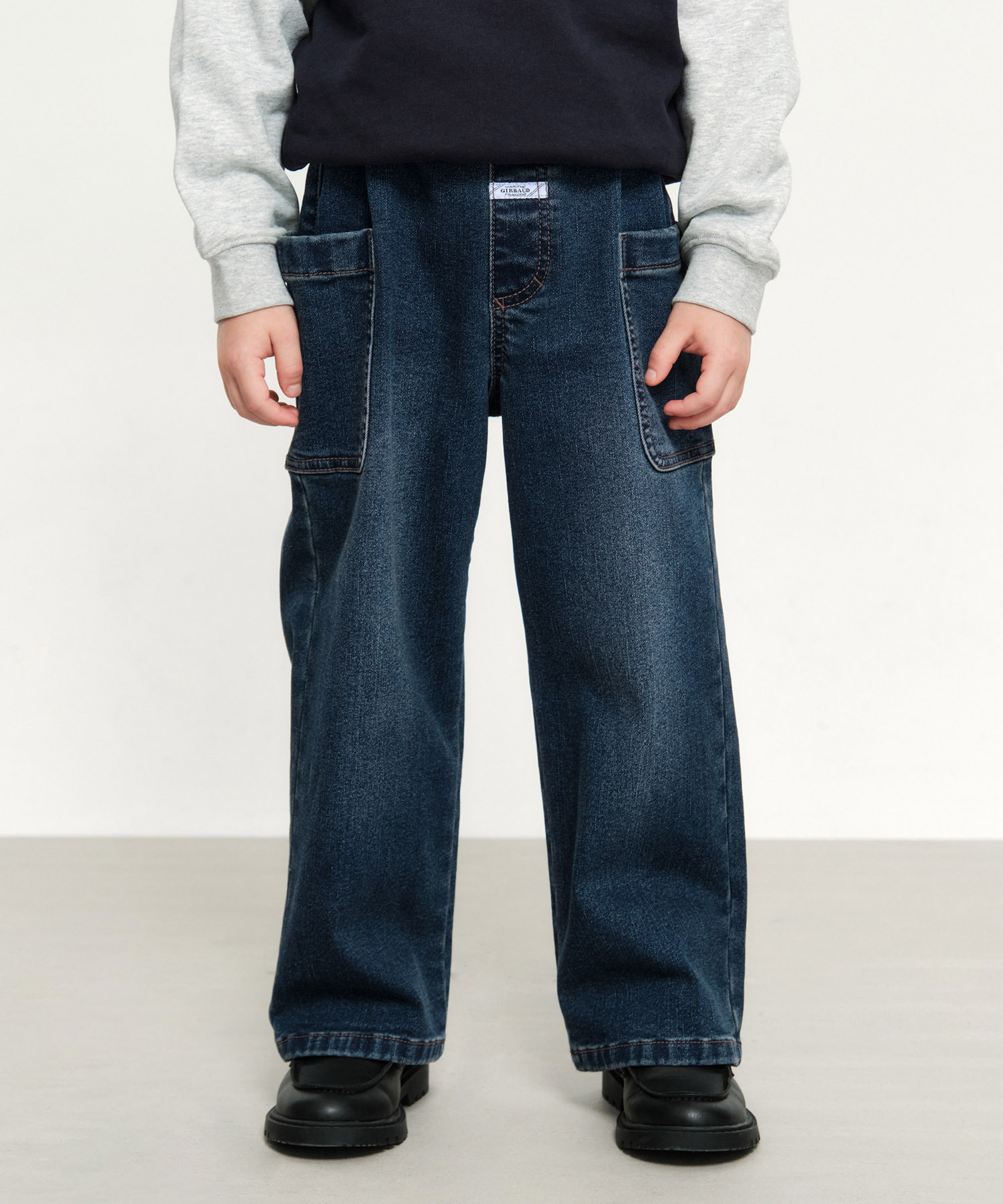 KIDS OUT POCKET DENIM PANTS (BRUSHED) blue