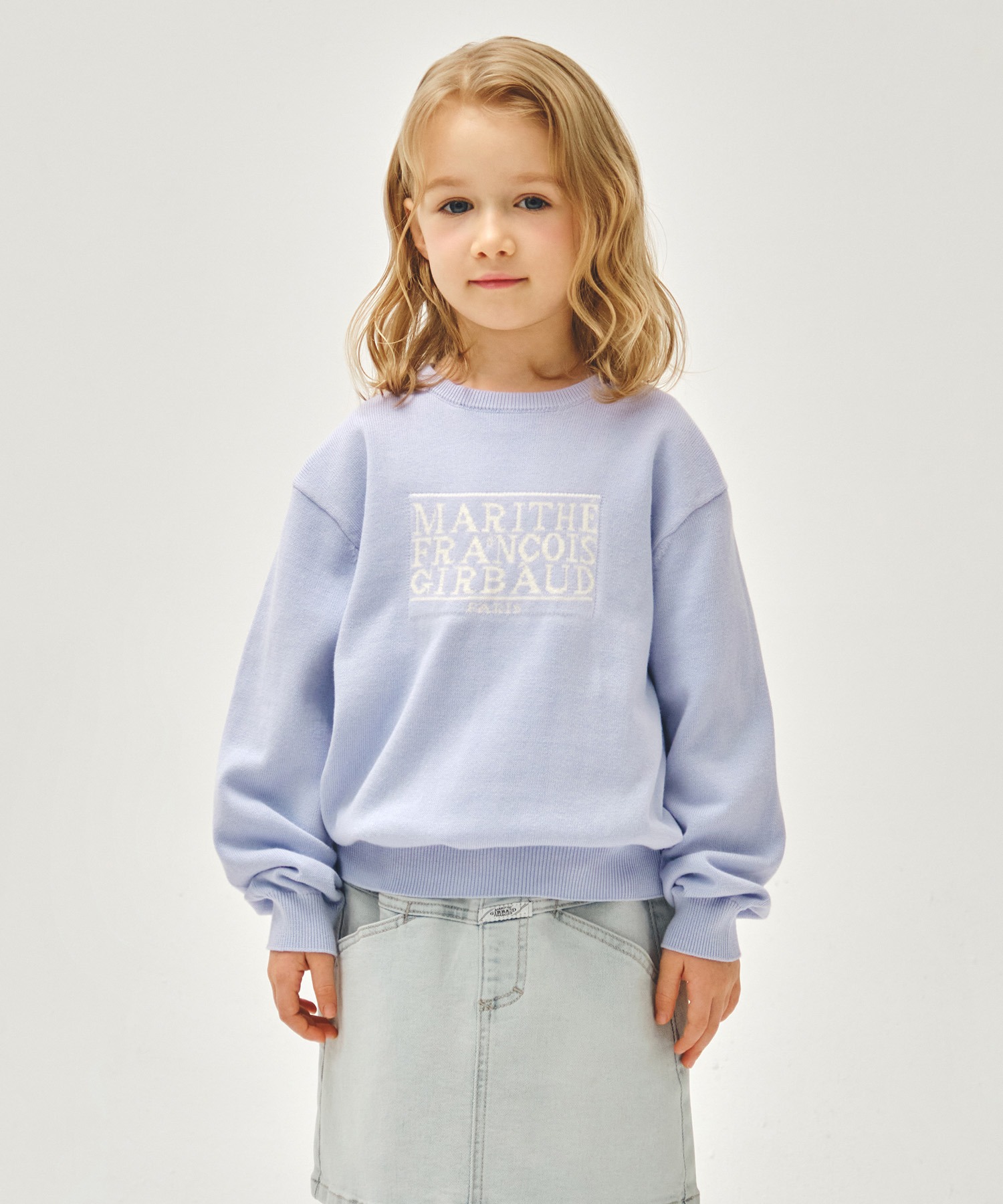 KIDS CLASSIC LOGO KNIT PULLOVER light purple