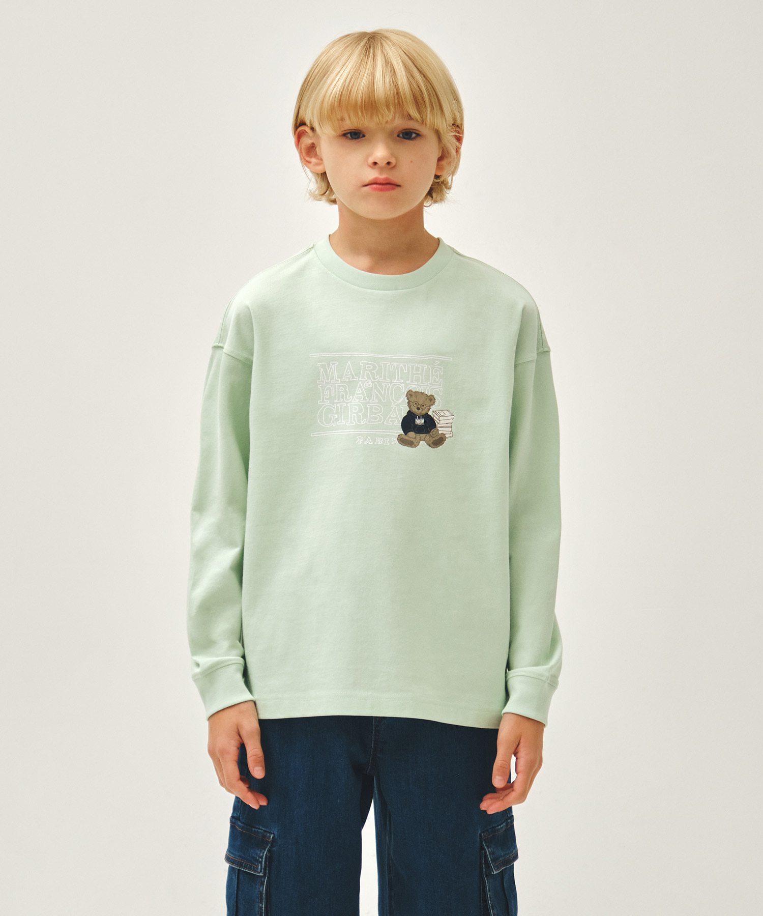KIDS DOODLE CLASSIC LOGO LONG SLEEVE TEE mint