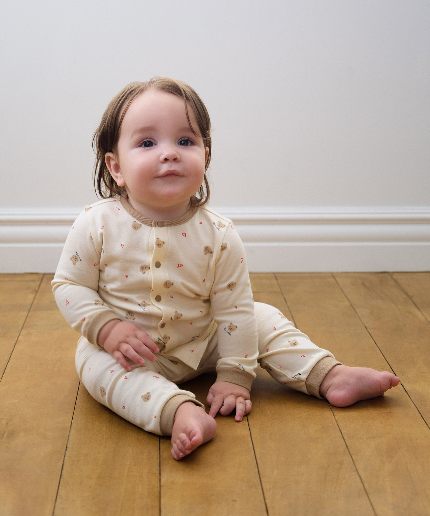 BABY ALLOVER HOMEWEAR SET cream