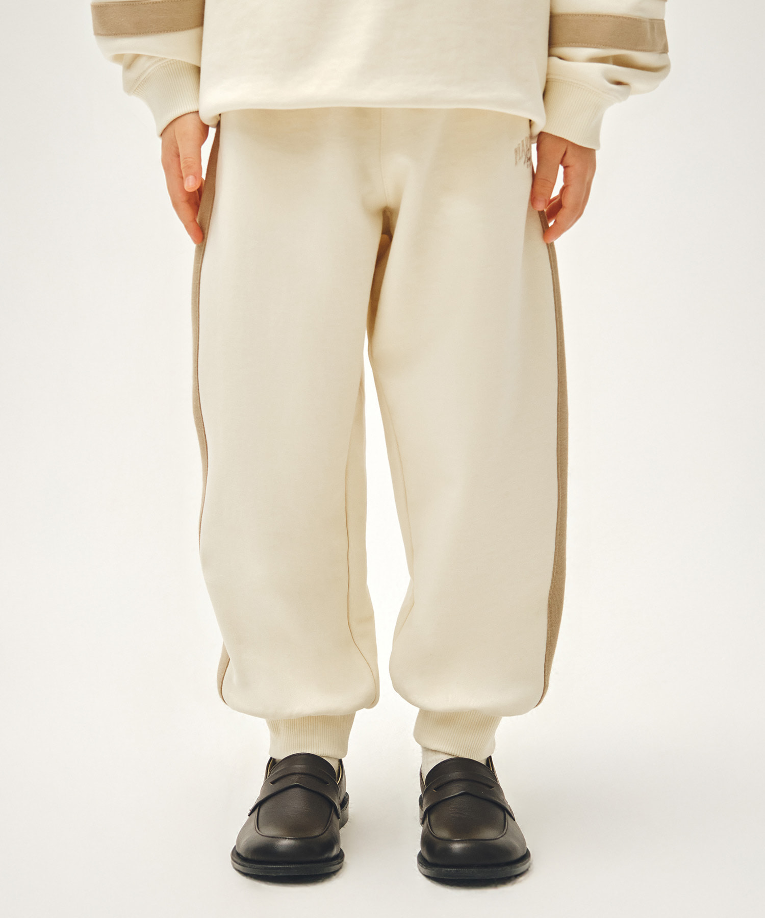 KIDS SIDE POINT SWEAT PANTS ivory