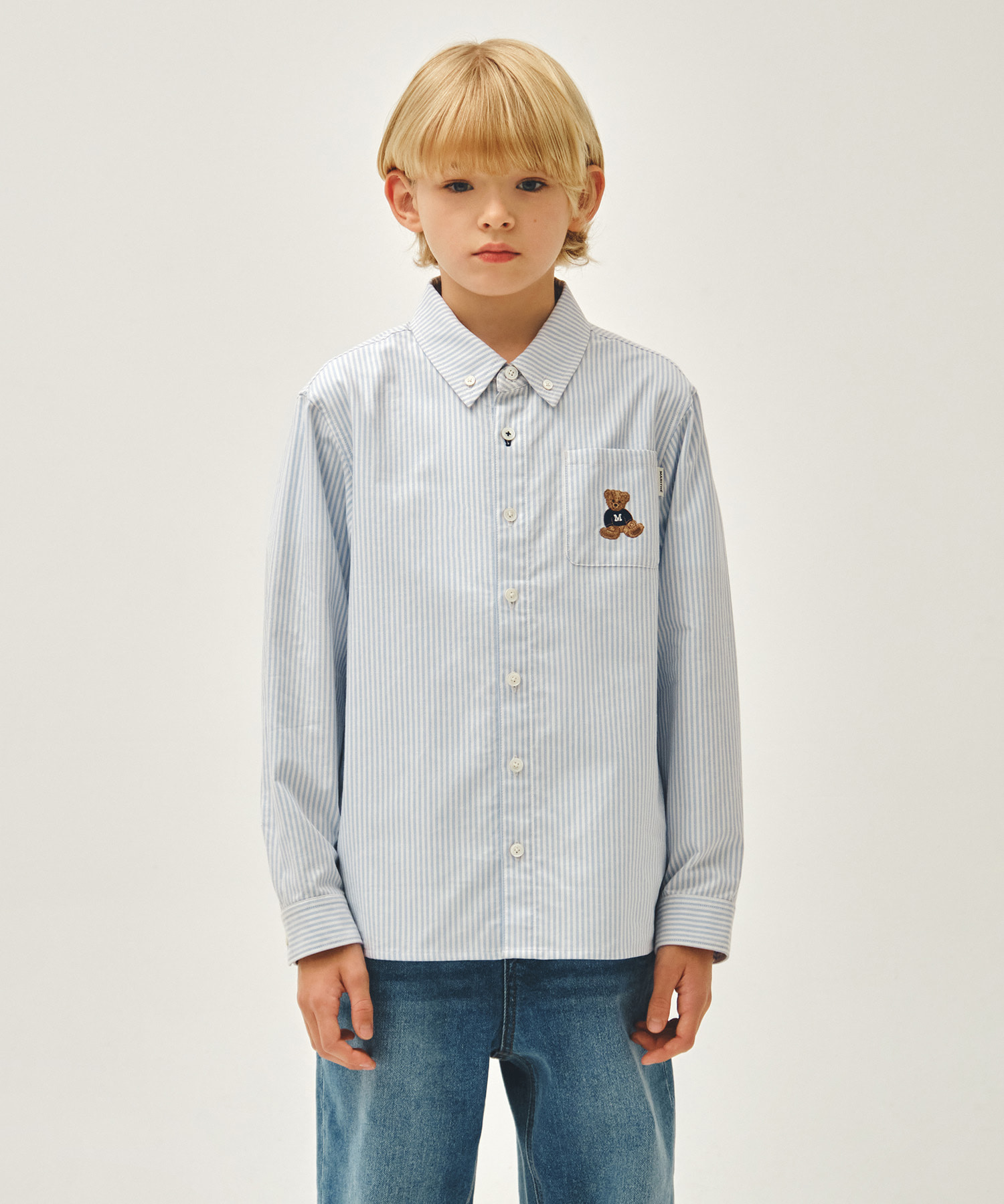 KIDS BASIC COTTON SHIRT blue