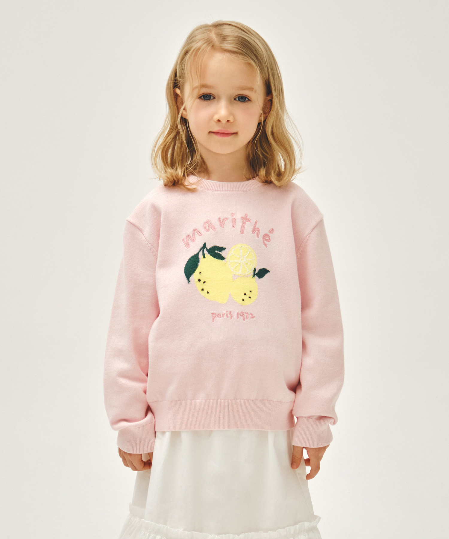 KIDS CITRON KNIT PULLOVER light pink