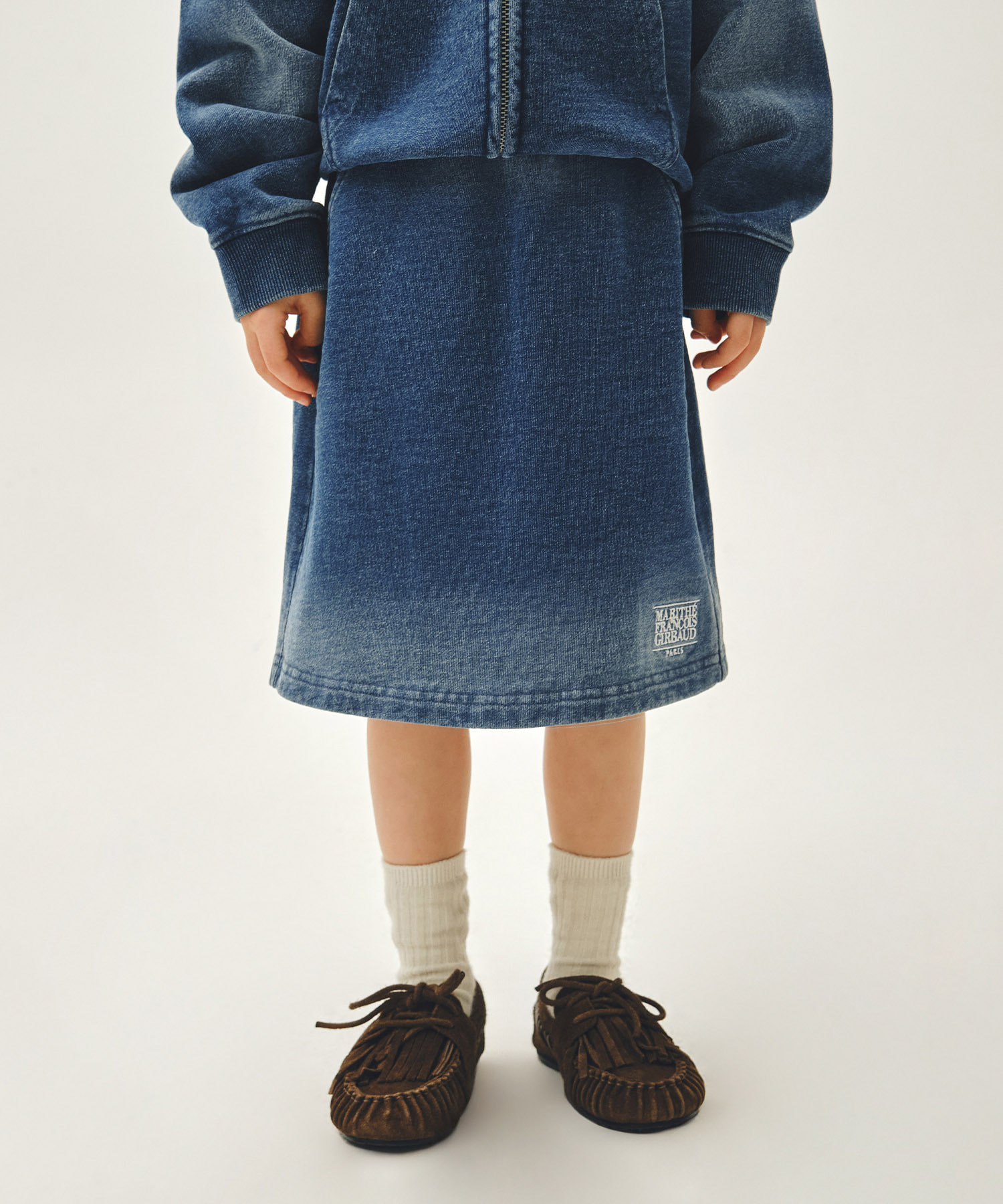 KIDS W CLASSIC LOGO MIDI SWEAT SKIRT blue