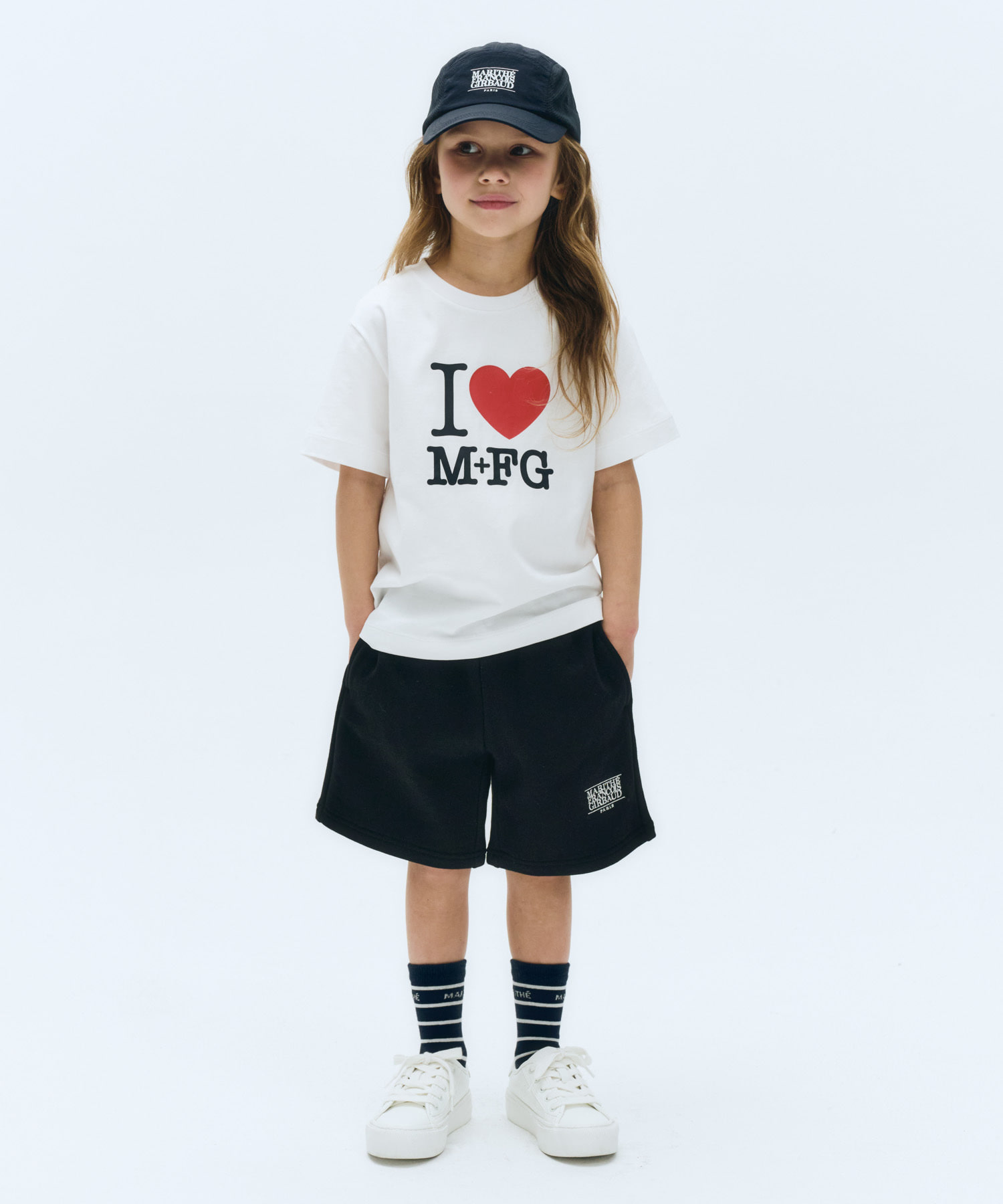 25SS KIDS CLASSIC LOGO SWEAT SHORTS black