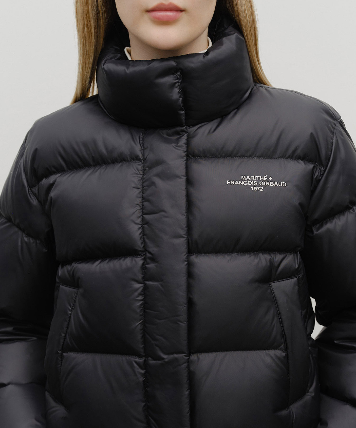 W BASIC CROP DOWN JACKET black - MARITHÉ+FRANҪOIS GIRBAUD