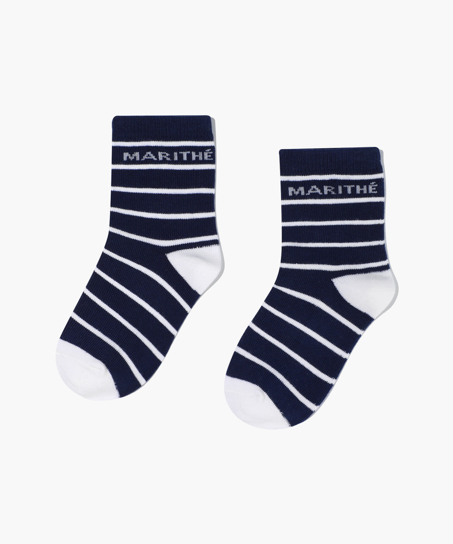 KIDS BASIC STRIPE SOCKS 2PACK navy
