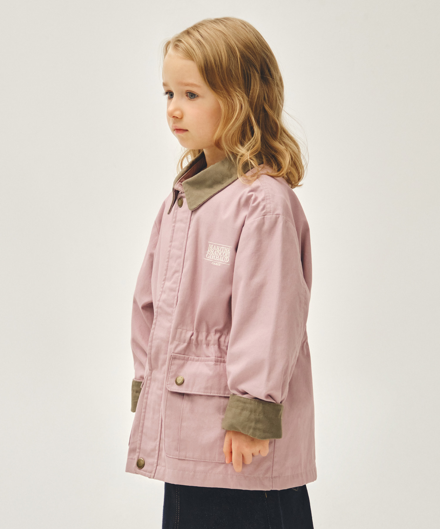 KIDS CLASSIC LOGO DETACHABLE JACKET (VEST SET) light pink